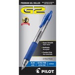 G2 Premium Gel Ink Retractable Pens - Refillable - Retractable - Blue Ink - Gel-based - Clear Barrel - 1 Dozen PIL31278