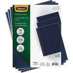 Fellowes Expressions Linen Presentation Covers - 11" Height x 8.5" Width x 0.1" Depth - For Letter 8 1/2" x 11" Sheet - Navy - Linen - 200 / Pack FEL52098