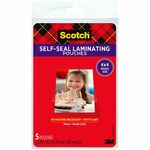 Scotch Self-sealing Photo Laminating Sheets - Laminating Pouch/Sheet Size: 4.30" Width x 6.30" Length x 9.50 mil Thickness - Thick Gloss - for Photo, Document, Lists, Card, Recipe, Artwork - Acid-free, Photo-safe, Double Sided, Self-sealing - Clear - 5 /  MMMPL900G