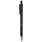 Universal Ballpoint Pen - Pen Point Size: 1mm - Ink Color: Black - Barrel Color: Black - 12 / Dozen UNV15510