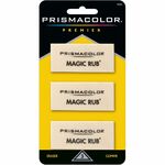 Prismacolor Magic Rub Eraser - White - Vinyl - 1" Width x 2.3" Height x 0.4" Depth - 3 / Pack - Non-marring, Non-smudge, Smear Resistant SAN70503