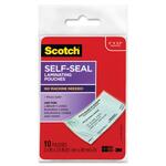 Scotch Self-Sealing Laminating Pouch - Laminating Pouch/Sheet Size: 2.43" Width x 3.87" Length - for ID Card - Self-adhesive - Clear - 10 / Pack MMMLS85110G