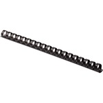 Fellowes 19-ring Plastic Comb Binding - 0.5" Height x 10.8" Width x 0.5" Depth - 0.50" Maximum Capacity - 90 x Sheet Capacity - For Letter 8 1/2" x 11" Sheet - 19 x Rings - Round - Black - Plastic - 25 / Pack FEL52323