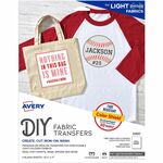 Avery&reg; Stretchable T-Shirt Transfers - Letter - 8 1/2" x 11" - Matte - Crack Resistant, Fade Resistant, Washable - Clear - 5/Pack - 1 Carton AVE03302