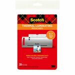 Scotch Thermal Laminating Pouches - Sheet Size Supported: 5" Width x 7" Length - Laminating Pouch/Sheet Size: 5.20" Width x 7.20" Length x 5 mil Thickness - Glossy - for Photo, Document, Lists, Card, Recipe, Artwork - Photo-safe, Double Sided - Clear - 20 MMMTP590320