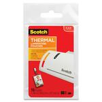 Scotch Thermal Laminating Pouches - Laminating Pouch/Sheet Size: 2.40" Width x 4.20" Length x 5 mil Thickness - Glossy - for Photo, ID Badge, Document, Lists, Card - Double Sided, Photo-safe - Clear - 10 / Pack MMMTP585210