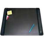 Artistic Matte Black Executive Desk Pad - Rectangular - 24" Width x 19" Depth - Foam Backing - Vinyl - Black AOP413841