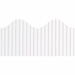 Bordette Decorative Border - Skill Learning: Decoration - Pre-scalloped Shape - Fade Resistant, Sturdy, Corrugated, Recyclable - 2.25" Width x 600" Length - White - 1 Roll PAC37016