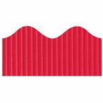 Bordette Decorative Border - Skill Learning: Decoration - Pre-scalloped Shape - Fade Resistant, Sturdy, Corrugated, Recyclable - 2.25" Width x 600" Length - Flame - 1 Roll PAC37036