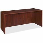 Lorell Essentials Series Credenza Shell - 29.5" Height x 66.1" Width x 23.6" Depth x 1" Thickness - Finish: Laminate, Mahogany - Grommet, Durable, Adjustable Feet - 1 Each LLR69377