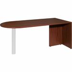 Lorell Essentials Series Peninsula Desk Box 1 of 2 - 29.5" Height x 30" Width x 66" Depth - Finish: Laminate, Mahogany - Durable - 1 Each LLR69380