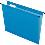 Pendaflex SureHook 1/5 Tab Cut Letter Recycled Hanging Folder - 8 1/2" x 11" - Blue - Acid-free, Reinforced, Durable - 10% Recycled - 20 / Box PFX615215BLU