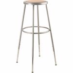 National Public Seating 6200 Series Heavy-Duty Stools - Masonite Seat Color - Masonite Seat Material - Gray Frame Color - Steel Frame Material - Four-legged Base - Steel - 1 Each NPS6230H