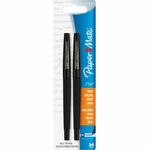 Paper Mate Flair Point Guard Felt Tip Marker Pens - 0.7 mm Pen Point - Black Ink - Water Based - Black Barrel - 2 / Pack PAP8432452PP