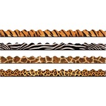 Trend Animal Prints Terrific Trimmers&reg; - Fun Theme/Subject - Leopard, Zebra, Giraffe, Tiger - Durable, Reusable - 1872" Length TEPT92917