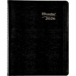 Brownline Essential Diary - Monthly - 14 Month - December 2025 to January 2027 - 1 Month Double Page Layout - 7 1/8" x 8 7/8" Sheet Size - Twin Wire - Black - 1 Each REDCB1200BLK