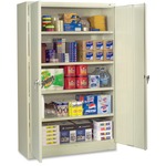 Tennsco Jumbo Storage Cabinet - 48" Width x 24" Depth x 78" Height - 5 x Shelf(ves) - 2 x Door(s) - 2000 lb Load Capacity - Security Lock, Recessed Handle, Leveling Glide - Putty - Steel - Recycled - 1 Each TNNJ2478SUPY