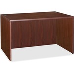 Lorell Essentials Series Rectangular Desk Shell - 29.5" Height x 47.3" Width x 29.5" Depth x 1" Thickness - Finish: Laminate, Mahogany - Grommet, Modesty Panel, Cord Management, Adjustable Feet - 1 Each LLR69902