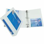 Avery&reg; Heavy-Duty Framed View 3-Ring Binder - 2" Binder Capacity - Letter - 8 1/2" x 11" Sheet Size - 540 Sheet Capacity - 540 x 2" Ring - Fastener: Ring - Pocket: 2, Internal - Vinyl - White - Recycled - Adhesive, Business Card Holder, Clear Overlay, AVE68036