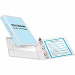 Avery&reg; Mini View Binder, 0.5" Round Rings, White Binder (27726) - 1/2" Binder Capacity - Statement - 5 1/2" x 8 1/2" Sheet Size - 100 Sheet Capacity - 100 x 0.50" Ring - Fastener: Round Ring - Pocket: 2, Internal - Polypropylene - White - Recycled - A AVE27726