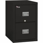 FireKing Patriot Series 2-Drawer Vertical Files - 17.7" Width x 25" Depth x 27.7" Height - 2 x Drawer(s) for File - Legal, Letter - Vertical - Fire Proof, Impact Resistant, Locking Drawer, Scratch Resistant, Recessed Handle, Ball Bearing Slide - Black - G FIR2P1825CBL
