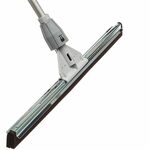 Unger SmartFit Heavy-Duty WaterWand - Foam Rubber Blade - 2.5" Height x 9.1" Width x 30" Length - Heavy Duty, Bacteria Resistant, Oil Resistant, Durable, Slip Resistant, Long Lasting - Compatible with Concrete - Black, Gray - 1Each UNGHM30A