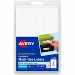 Avery Erasable Multi-Use Labels - 7/8" Height x 2 7/8" Width - Removable Adhesive - Rectangle - White - Film - 8 / Sheet - 180 Total Sheets - 1440 Total Label(s) - 80 / Pack - 18 / Carton AVE05429