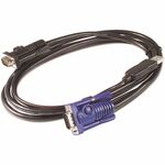 APC by Schneider Electric KVM USB Cable - 6 ft (1.8 m) - 5.91 ft USB KVM Cable - First End: 1 x 15-pin HD-15 - Male - Second End: 1 x 15-pin HD-15 - Male - Black - 1 Each APWAP5253