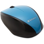 Verbatim Wireless Multi-trac LED Optical Mouse - Blue Optical - Wireless - Radio Frequency - 2.40 GHz - Blue - USB 2.0 - Scroll Wheel - 3 Button(s) - 1 x AA Battery Supported - 1 Each VER97993