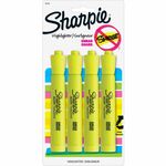 Sharpie Tank Highlighters Chisel Tip - Fluorescent Yellow Ink - 4 / Pack SAN25164PP