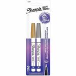 Sharpie Oil-Based Paint Marker - Extra Fine Point - Gold, Silver Ink - Oil Based - 2 / Pack SAN30588PP
