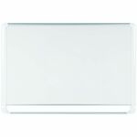 MasterVision White Series - 94.5" (7.9 ft) Width x 47.2" (3.9 ft) Height - White Lacquered Steel Surface - White Aluminum Frame - Rectangle - Non-magnetic, Pen Tray - Assembly Required - 1 Each BVCMVI210205