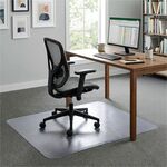 Lorell Rectangular Chair Mat for Standard-Pile Carpet - 48" x 51" - Carpeted Floor - 48" Width x 51" Depth x 0.087" Thickness - Rectangular - Polycarbonate - Clear - 1 Each LLR69704