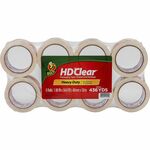 Duck Brand HD Clear Packing Tape - 54.60 yd Length x 1.88" Width x 2.6 mil Thickness - 3" Core - Crystal Clear - Acrylic - UV Resistant, Temperature Resistant - For Sealing, Shipping, Storing, Label Protection - 8 / Pack DUC282195