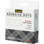 Scotch Adhesive Dots - 0.30" Length x 0.30" Width - Clear - Dispenser Included - For Paper, Wood, Metal, Card, Scrapbooking, Foam - 1 Box MMM010300M