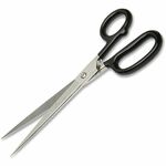SKILCRAFT&reg; Paper Shears - 4.62" Cutting Length - 9" Overall Length - Straight-left/right - Pointed Tip - Black, Silver - 1 Each NSN1616912