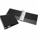 SKILCRAFT&reg; Round Ring Heavy-duty Binder - 3" Binder Capacity - Letter - 8 1/2" x 11" Sheet Size - 3 Ring(s) - Fastener(s): Round Ring - Pocket(s): Inside Front & Back - Vinyl - Black - Pocket, Heavy Duty, Tear Resistant, Crack Resistant, Punched, Expo NSN2784129