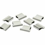 SKILCRAFT&reg; Clam Clip Dispenser Refills - Small - for Paper - Stainless Steel - Stainless Steel - 50 / Box NSN3926512