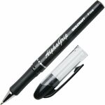 SKILCRAFT&reg; AlphaGrip Ballpoint Pen - Fine Pen Point - 0.5 mm Pen Point Size - Refillable - Black Ink - Black Barrel - Rubber Grip, Comfortable, Anti-fatigue, Ergonomic, Permanent Ink, Fade Proof, Acid-free Ink, Soft - 1 Dozen NSN4244884