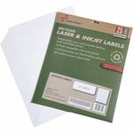 SKILCRAFT&reg; Recycled Address Labels - 1" Width x 2 5/8" Length - Laser, Inkjet - White - 30 / Sheet - 25 Total Sheets - 750 Total Label(s) - 750 / Pack NSN5789292