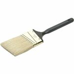 SKILCRAFT Angle Sash Paint Brush - Plastic Ebony Black Handle - Brass Plated Steel Ferrule - 1 Each NSN5964254
