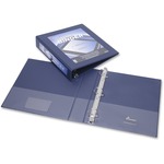 SKILCRAFT&reg; Frame View Binders - Navy Blue, 1-1/2" - 1 1/2" Binder Capacity - Letter - 8 1/2" x 11" Sheet Size - 20 Sheet Capacity - Fastener: D-Ring - Pocket: Internal - Navy Blue - Recycled - Easy Insert Spine, Lay Flat, Business Card Slit - 1 Each NSN4621385