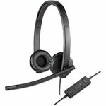 Logitech USB Headset Stereo H570e - Stereo - USB - Wired - 31.50 Hz to 20 kHz - Over-the-head - Binaural - Supra-aural - Noise Cancelling, Electret Microphone - Black LOG981000574