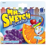 Mr. Sketch Scented Watercolor Markers - Black, Blue, Green, Orange, Brown, Purple, Red, Yellow Ink - 8 / Set SAN1905070