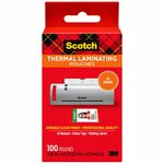 Scotch Thermal Laminating Pouches - Laminating Pouch/Sheet Size: 2.40" Width x 4.20" Length x 5 mil Thickness - Glossy - for ID Badge, Document, Photo, Lists, Card - Double Sided, Photo-safe - Clear - 100 / Pack MMMTP5852100