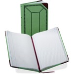 Boorum & Pease Boorum 67-1/8 Series Record-Ruled Account Books - 250 Sheet(s) - Sewn Bound - 12.50" x 7.63" Sheet Size - Green - Olive Green Cover - 1 Each BOR6718500R