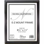 Golite nu-dell All-purpose E-Z Mount Frames - 8.50" x 11" Frame Size - Rectangle - Horizontal, Vertical - Break Resistant - Plastic - Black, Silver - 1 Each NUD10570