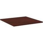 Lorell Hospitality Collection Tabletop - Square Top - 42" Table Top Length x 42" Table Top Width x 1" Table Top Thickness - Breakroom, Cafeteria - Assembly Required - High Pressure Laminate (HPL), Mahogany - Particleboard Top Material - 1 Each LLR62586