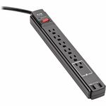 Tripp Lite series Protect It! 6-Outlet Surge Suppressor/Protector - 6 x NEMA 5-15R, 2 x USB - 1875 VA - 990 J - 120 V AC Input - 6 ft TRPTLP606USBB