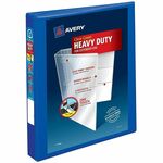 Avery&reg; Heavy-Duty View Binders - Locking One Touch EZD Rings - 1" Binder Capacity - Letter - 8 1/2" x 11" Sheet Size - 275 Sheet Capacity - 275 x 1" Ring - Fastener: Ring - Pocket: 4, Internal - Polypropylene - Pacific Blue - Recycled - Adhesive, Clea AVE79772